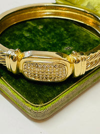 Thumbnail for Gold Rhinestone Clamper Bracelet Devil's Details 