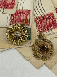 Thumbnail for Gold Rose Dangle Earrings Bloomers and Frocks 