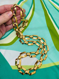 Thumbnail for Gold Square Link Chain Necklace Devil's Details 