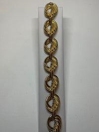 Thumbnail for Gold Textured Oval Link Bracelet Bloomers and Frocks 