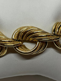 Thumbnail for Gold Textured Oval Link Bracelet Bloomers and Frocks 