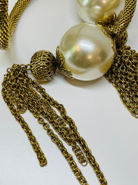 Thumbnail for Julie Rubaro Oversized Double Large Pearl Necklace Devil's Details 