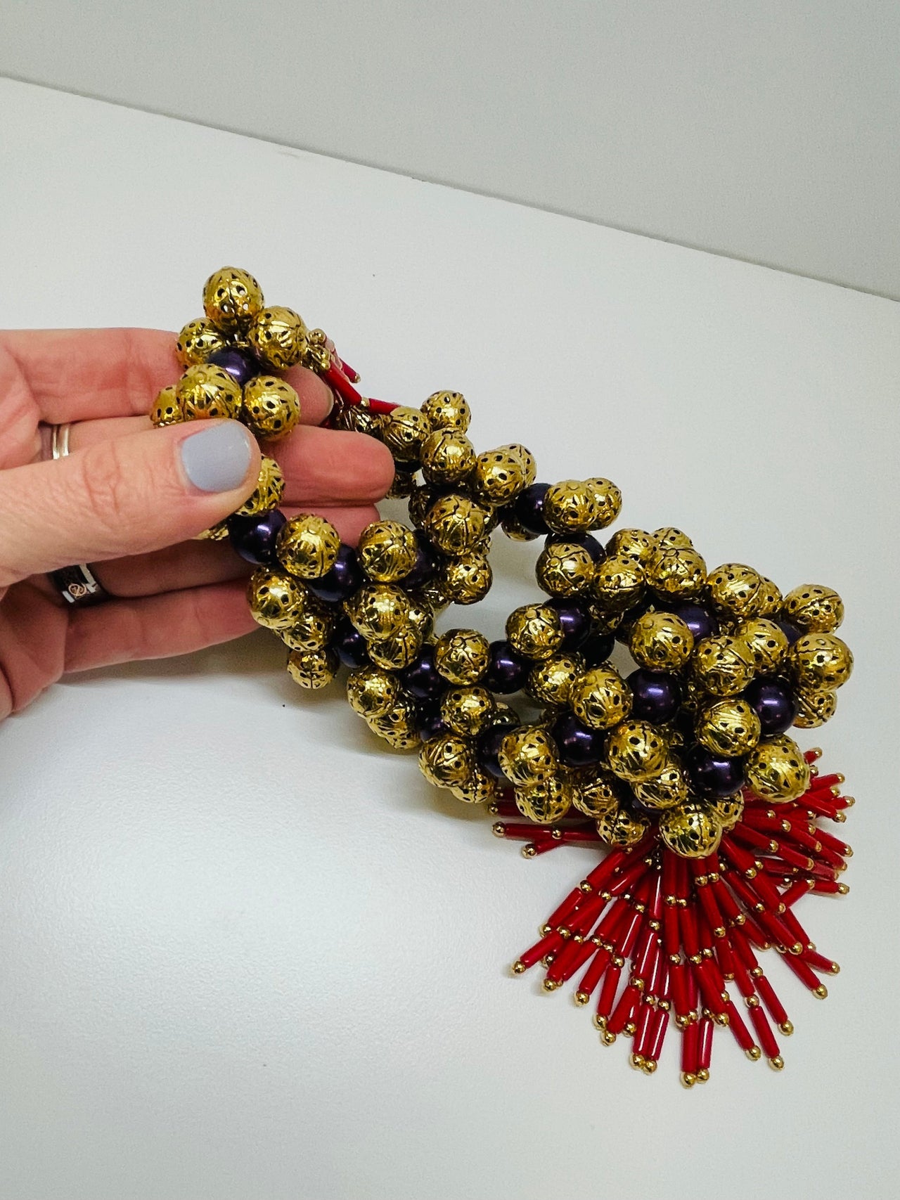 Julie Rubaro Purple and Red Wrap Bracelet Devil's Details 
