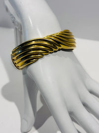Thumbnail for Kira. Gold Grooves Clamper Bracelet Bloomers and Frocks 