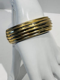 Thumbnail for Kira. Gold Grooves Clamper Bracelet Bloomers and Frocks 