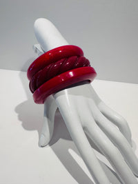 Thumbnail for Kira. Large Red Clamper Bakelite Bangle Bloomers and Frocks 