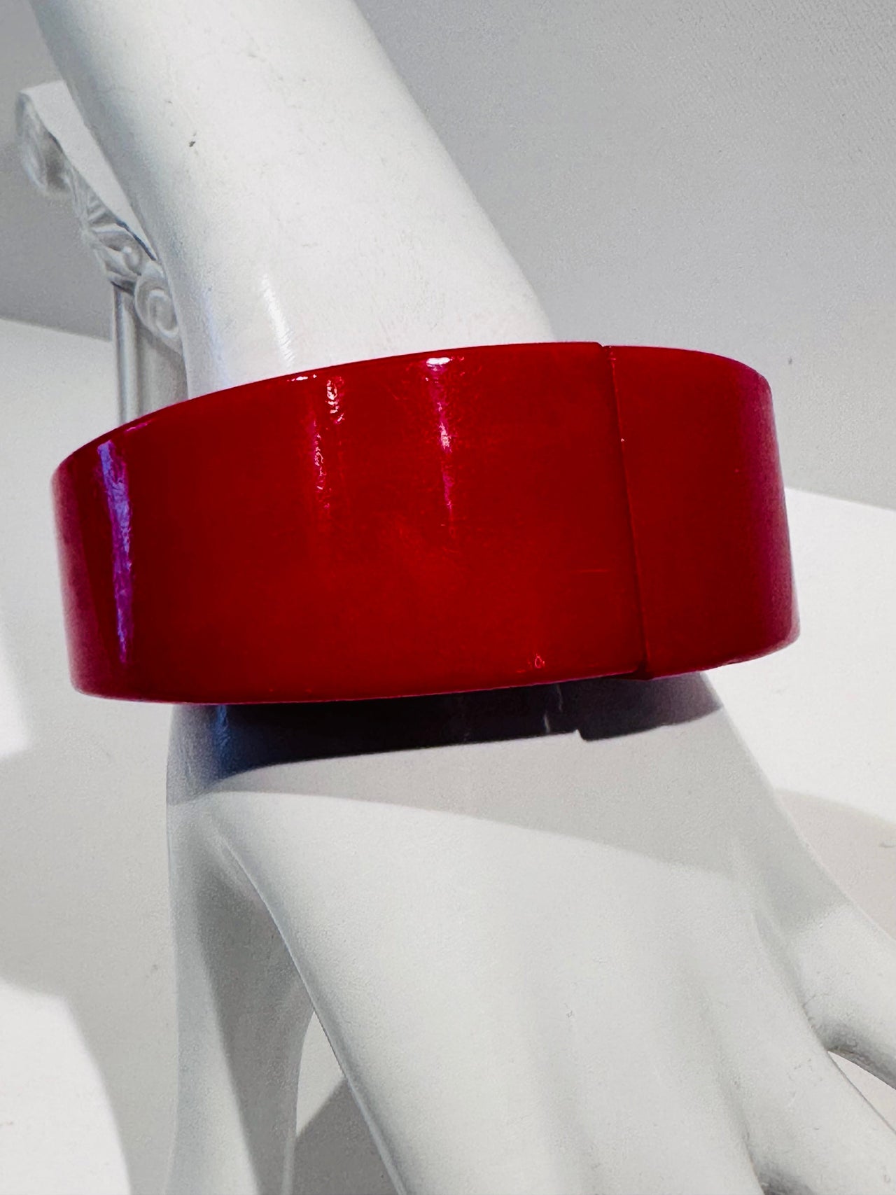 Kira. Large Red Clamper Bakelite Bangle Bloomers and Frocks 