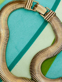 Thumbnail for Large Gold Bow with Snake Chain Devil's Details 