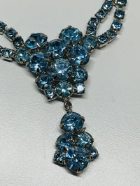 Thumbnail for Light Blue Rhinestone Necklace and Earrings set Devil's Details 