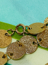 Thumbnail for Long Gold Disc Chain Necklace Devil's Details 