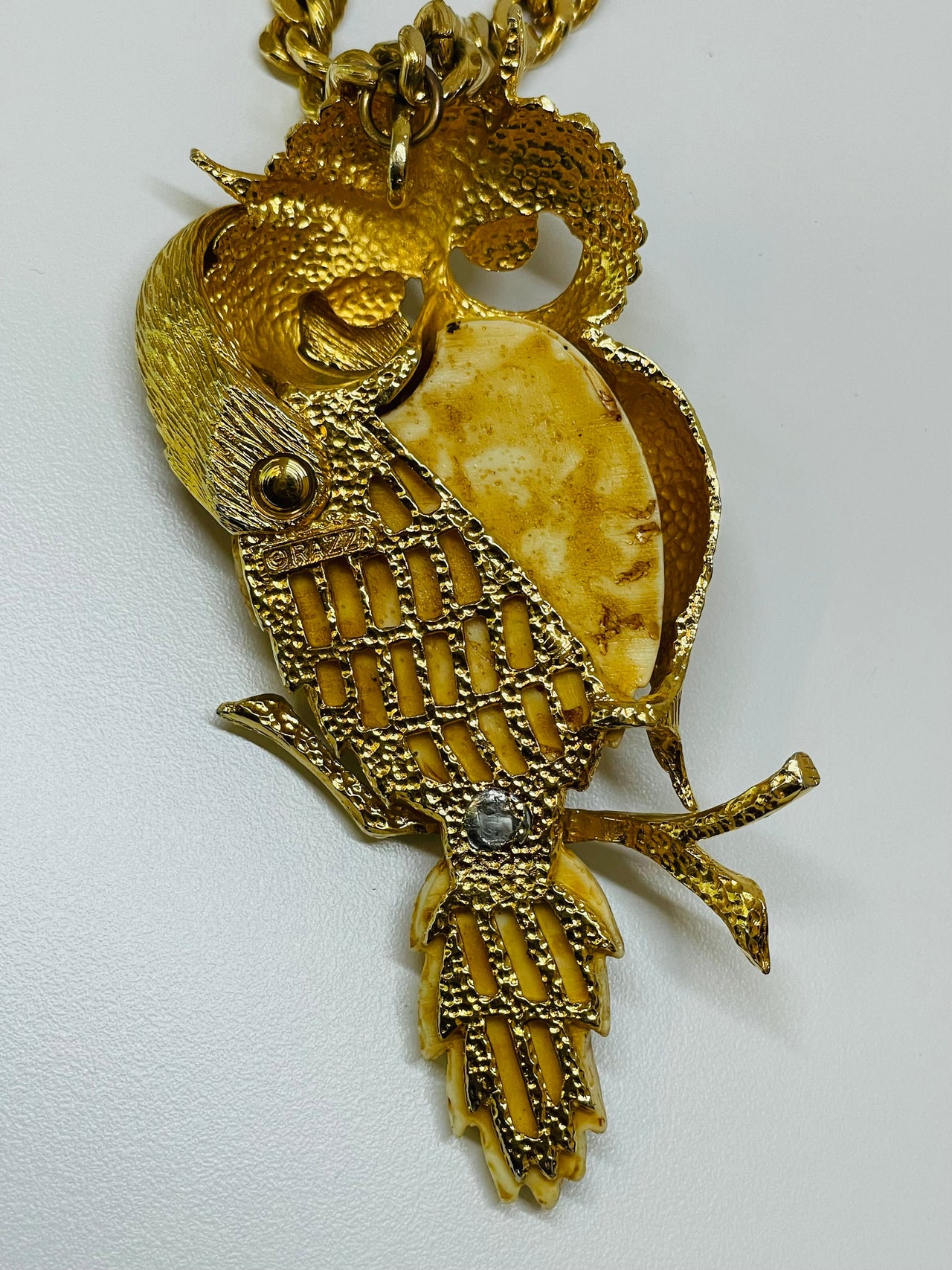 Luca Razza Owl Necklace Devil's Details 