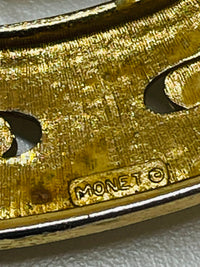 Thumbnail for Monet Gold Buckle Necklace Jewelry Devil's Details 