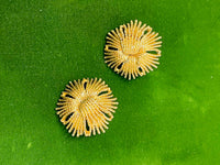 Thumbnail for Money Glit Floral Cordelia Clip Earrings Devil's Details 