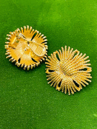 Thumbnail for Money Glit Floral Cordelia Clip Earrings Devil's Details 