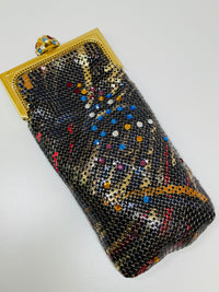 Thumbnail for Multi Colored Rhinestone and Mesh Whiting and Davis Cigarette Case Devil's Details 
