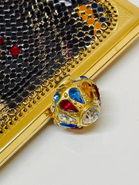 Thumbnail for Multi Colored Rhinestone and Mesh Whiting and Davis Cigarette Case Devil's Details 