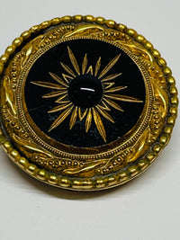 Thumbnail for Original by Robert Black and Gold Round Brooch Devil's Details 