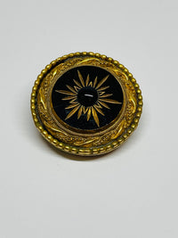 Thumbnail for Original by Robert Black and Gold Round Brooch Devil's Details 