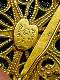 Thumbnail for Original by Robert Black and Gold Round Brooch Devil's Details 