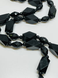 Thumbnail for Plastic Large Black Beaded Necklace Devil's Details 