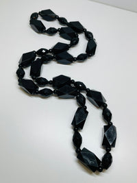 Thumbnail for Plastic Large Black Beaded Necklace Devil's Details 