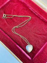 Thumbnail for Red Rhinestone Heart Necklace Devil's Details 