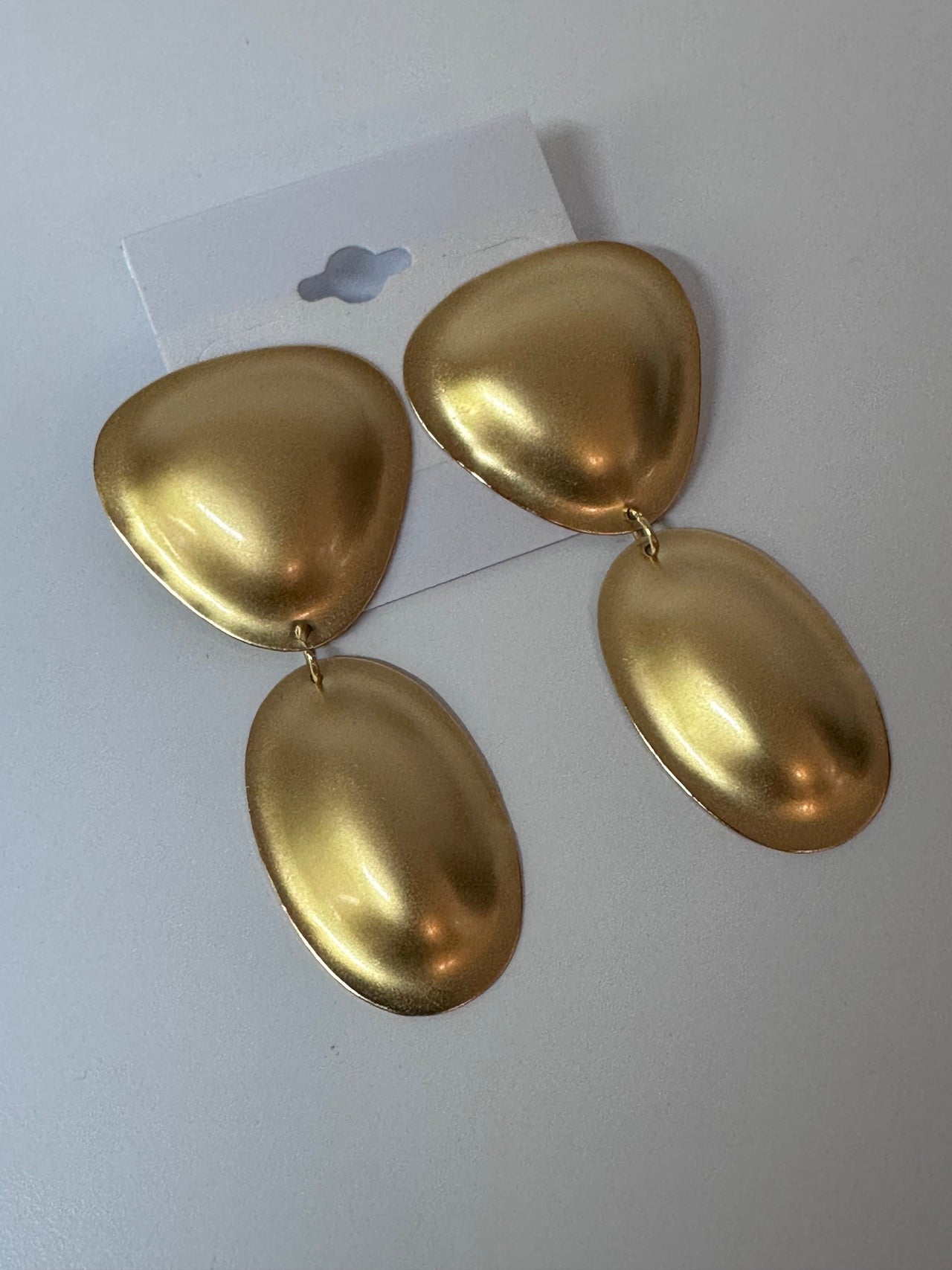 Reserved: Matte Gold Earrings Devil's Details 