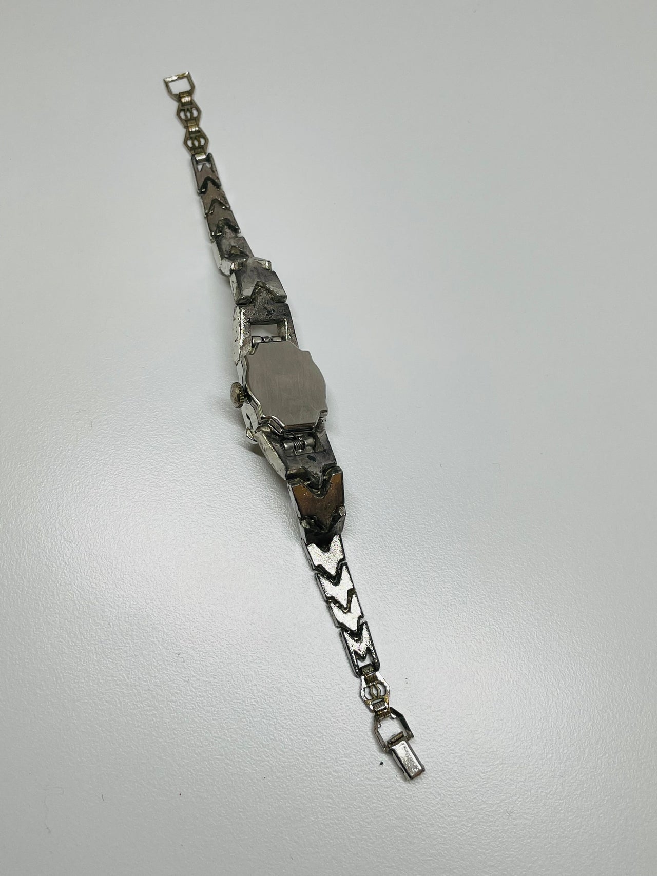 Rhinestone Silver Watch Devil's Details 