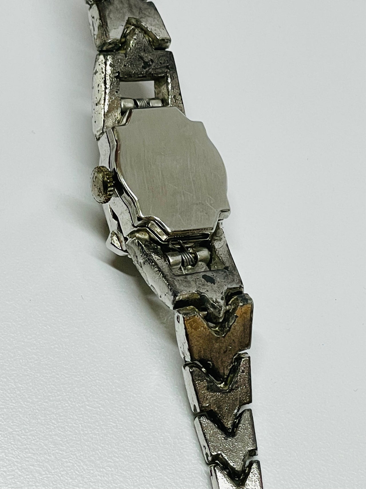 Rhinestone Silver Watch Devil's Details 
