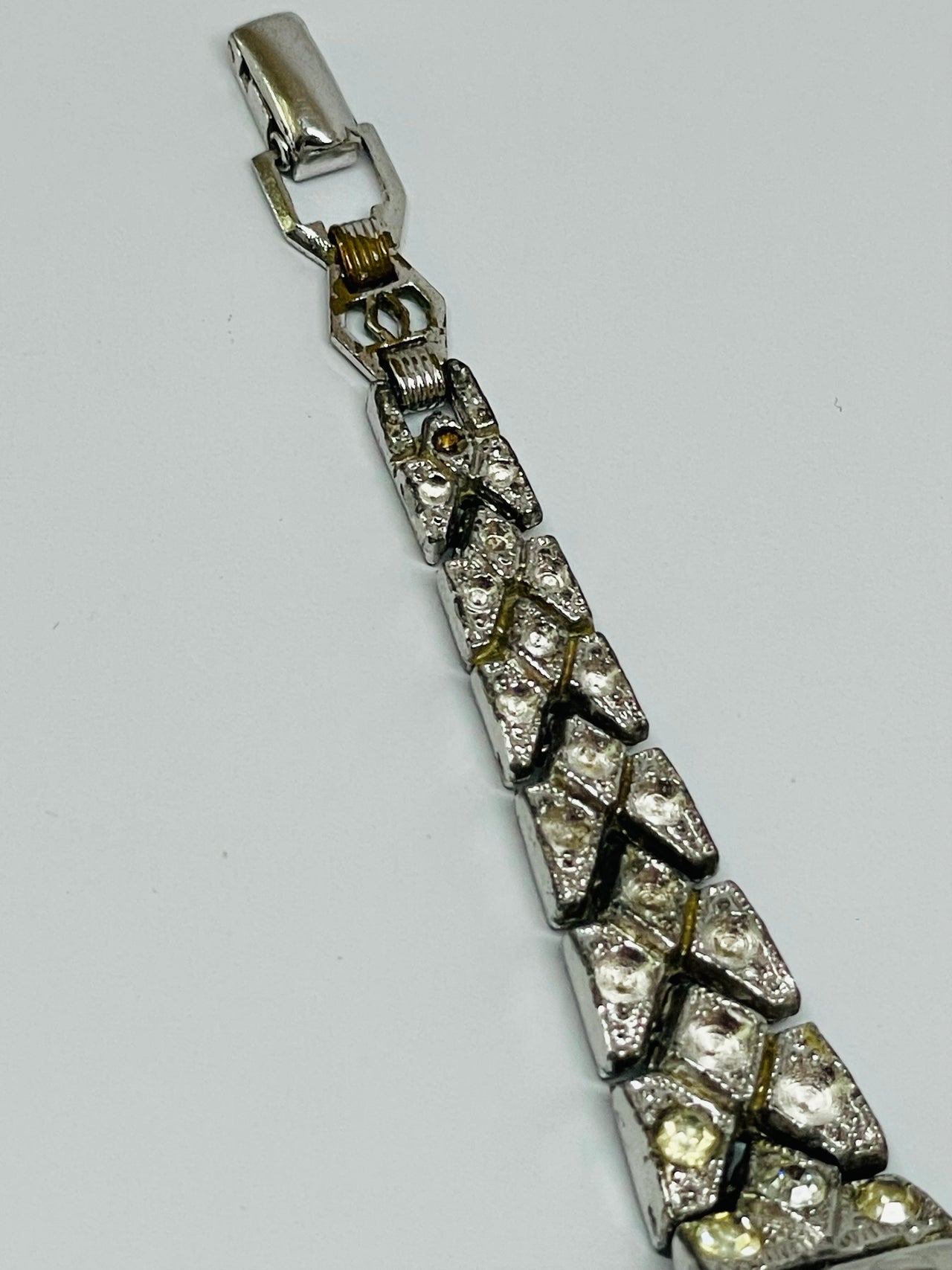 Rhinestone Silver Watch Devil's Details 
