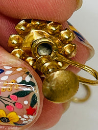 Thumbnail for Rose Enamel Earrings with Rhinestones Setting Devil's Details 