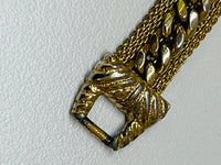 Thumbnail for Sarah Coventry Gold Chain and Mesh Bracelet Devil's Details 