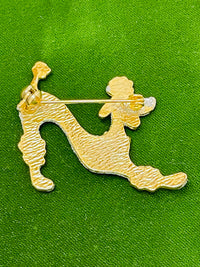 Thumbnail for Silver and Gold Poodle Brooch Devil's Details 