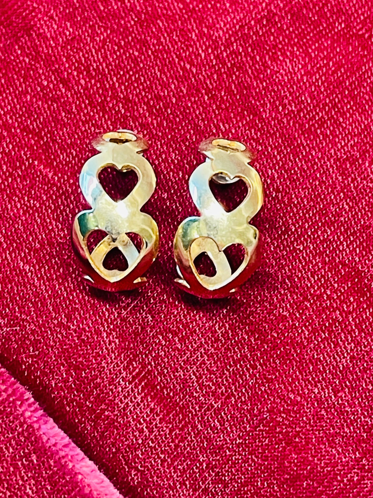 Small Gold Heart Hoops Devil's Details 