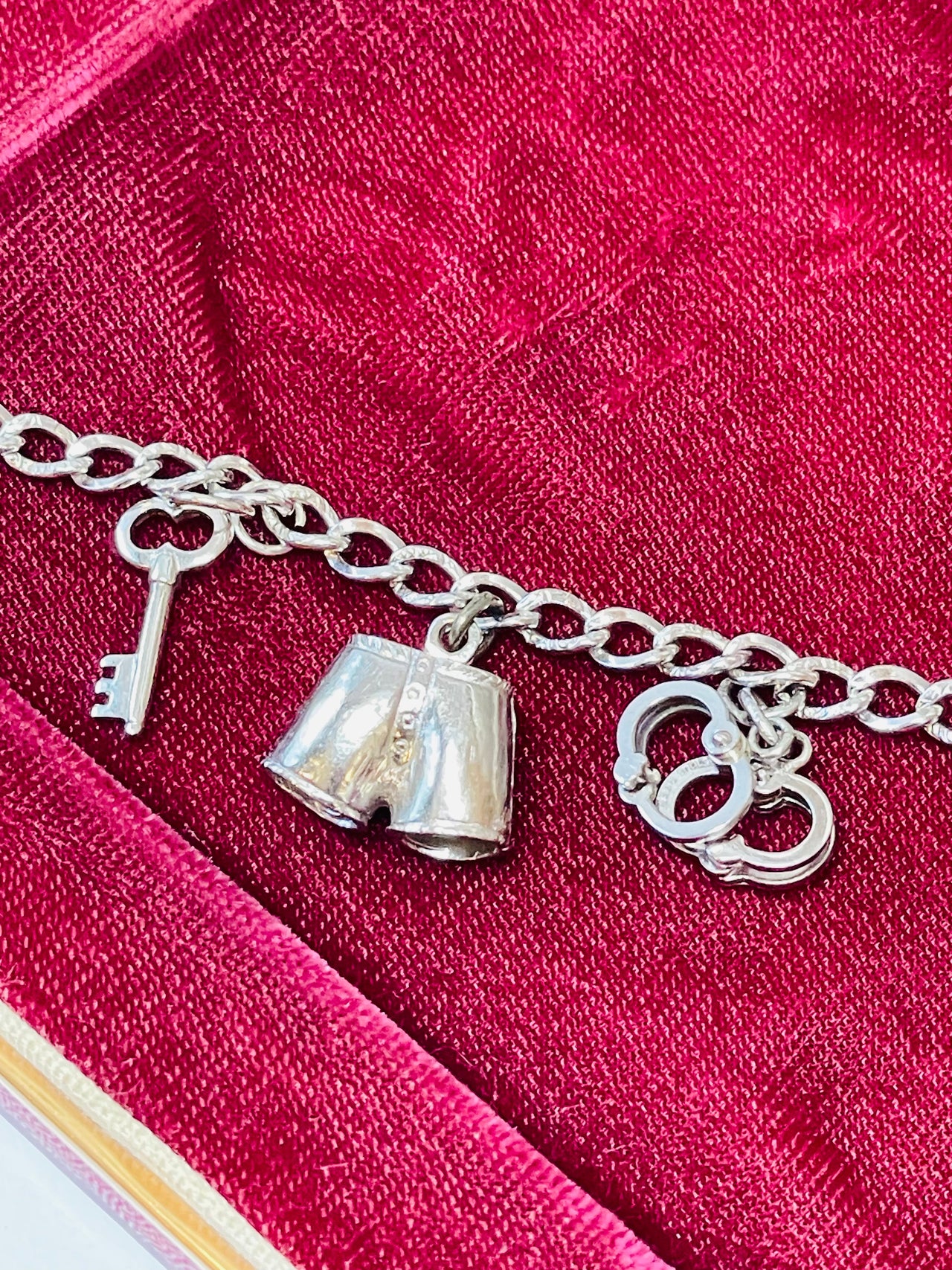 Sterling Silver Kinky Charm Bracelet Devil's Details 