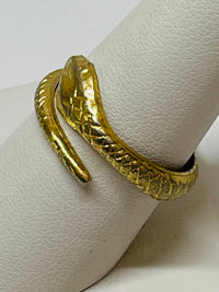 Thumbnail for Tiny Goldtone Coiled Snake Ring Devil's Details 