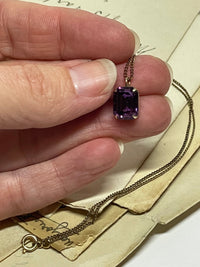 Thumbnail for Van Dali Purple Rhinestone 12K Gold Filled Necklace Bloomers and Frocks 