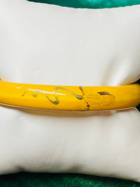 Thumbnail for Yellow Skinny Bangle with a Painted Squiggle Devil's Details 