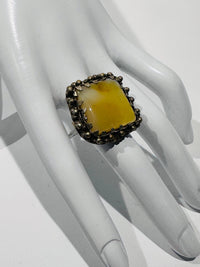 Thumbnail for Yellow Square Stone Ring Bloomers and Frocks 
