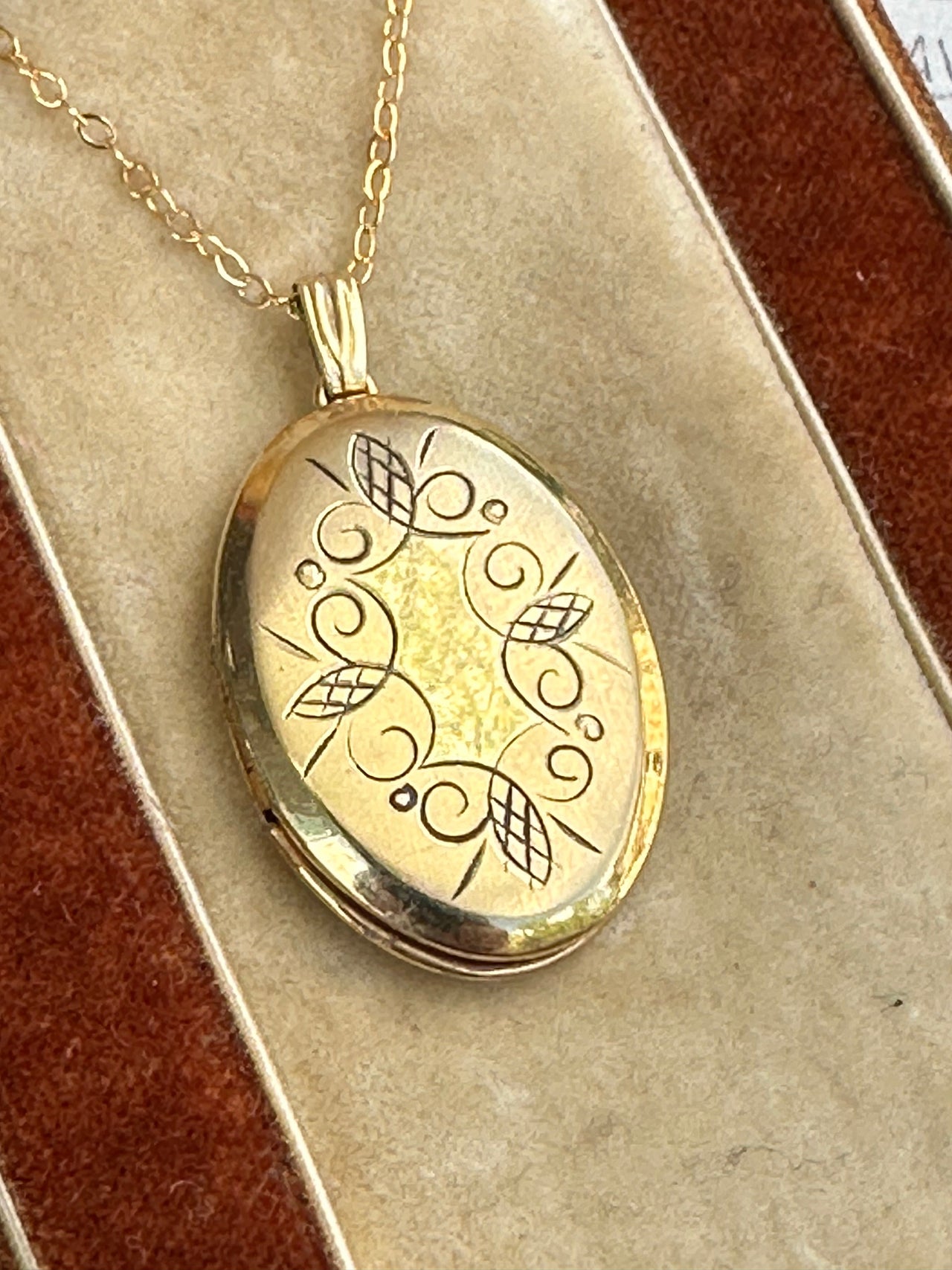 14K Gold Filled Oval Locket Bloomers and Frocks 