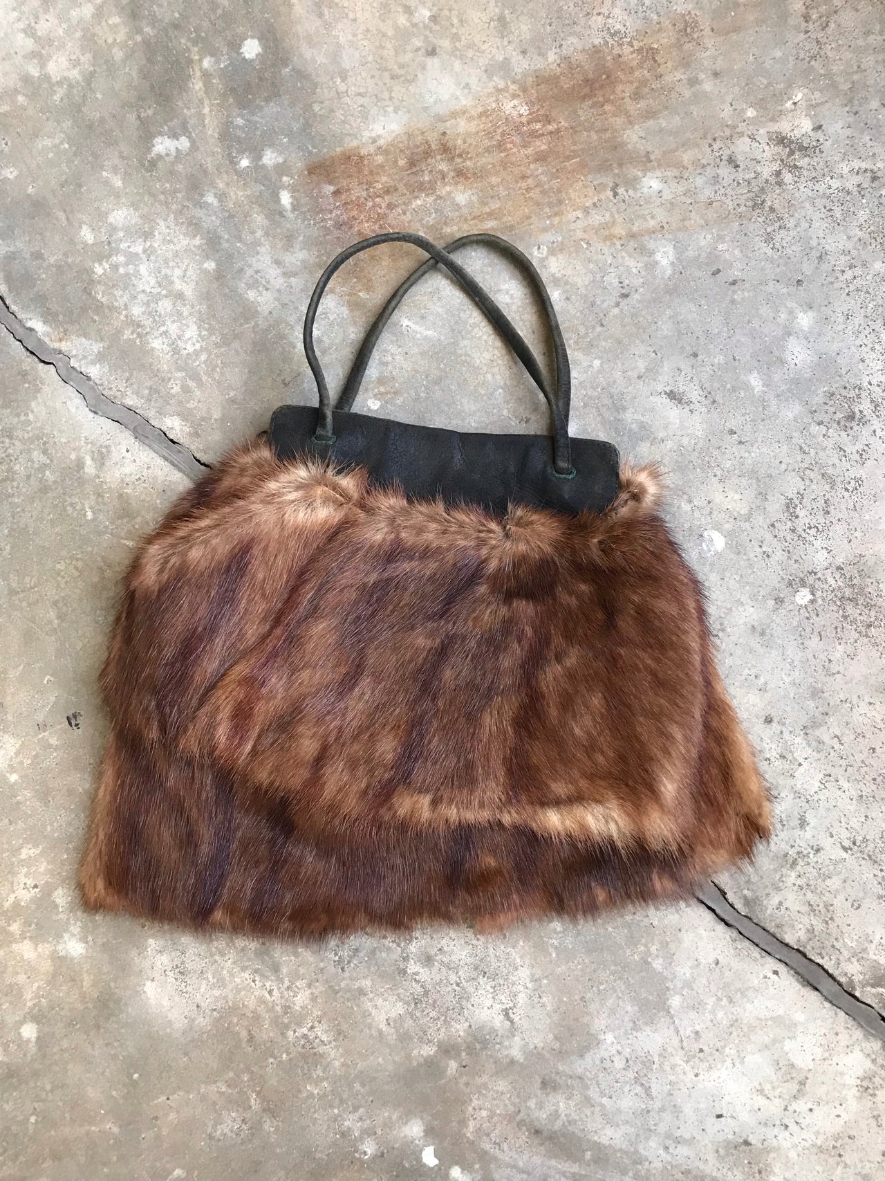 1940's Chocolate Brown Fur Purse Purse Bloomers and Frocks 