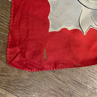 Thumbnail for 1950s Red Novelty Print Silk Scarf Scarves Bloomers and Frocks 