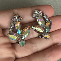 Thumbnail for 1960s Aurora Borealis Clip Earrings Bloomers and Frocks 