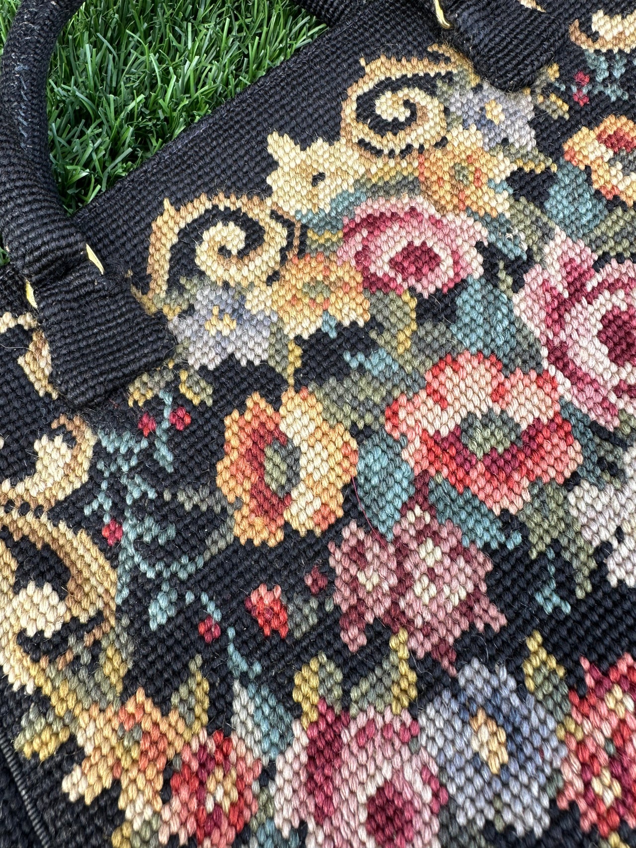 1960s Black Floral Carpetbag Bloomers and Frocks 