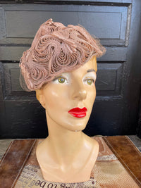 Thumbnail for 1960’s Blush Lampshade Hat Hat Bloomers and Frocks 