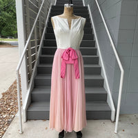 Thumbnail for 1960's Pink and White Maxi Cocktail Dress Bloomers and Frocks 