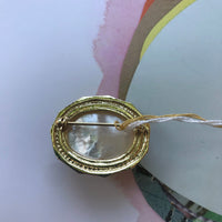 Thumbnail for 1970s Deadstock Whiting and Davis Baroque Mother of Pearl Brooch Jewelry Bloomers and Frocks 