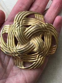 Thumbnail for 1970s Gold Knot Scarf Clip Accessory Bloomers and Frocks 