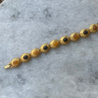 Thumbnail for 1980s Brushed Gold Black and Yellow Bracelet Bloomers and Frocks 