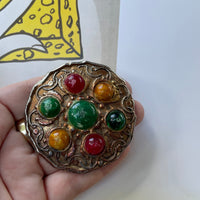 Thumbnail for 1980s Circle Cabochon Brooch Jewelry Bloomers and Frocks 